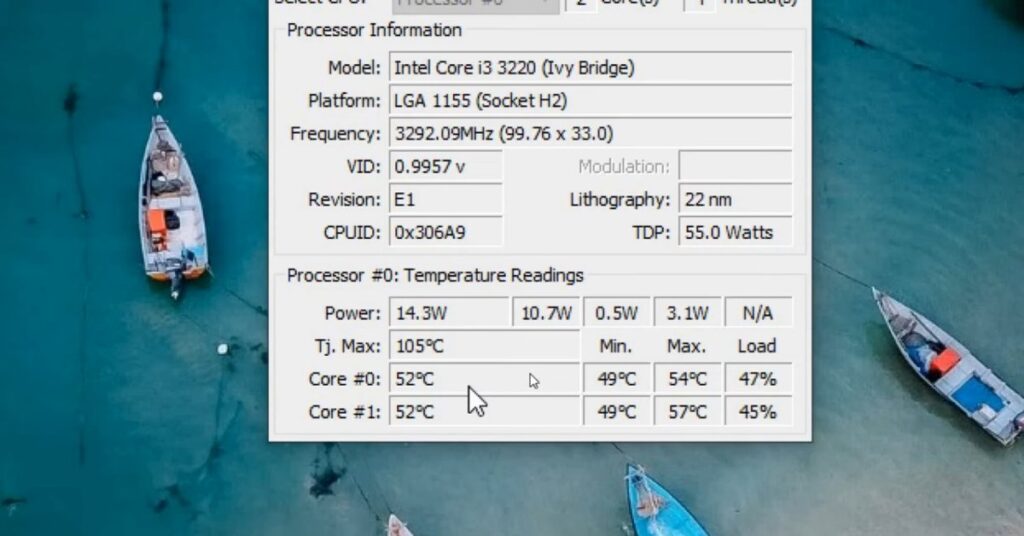 Idle Temperature for a CPU